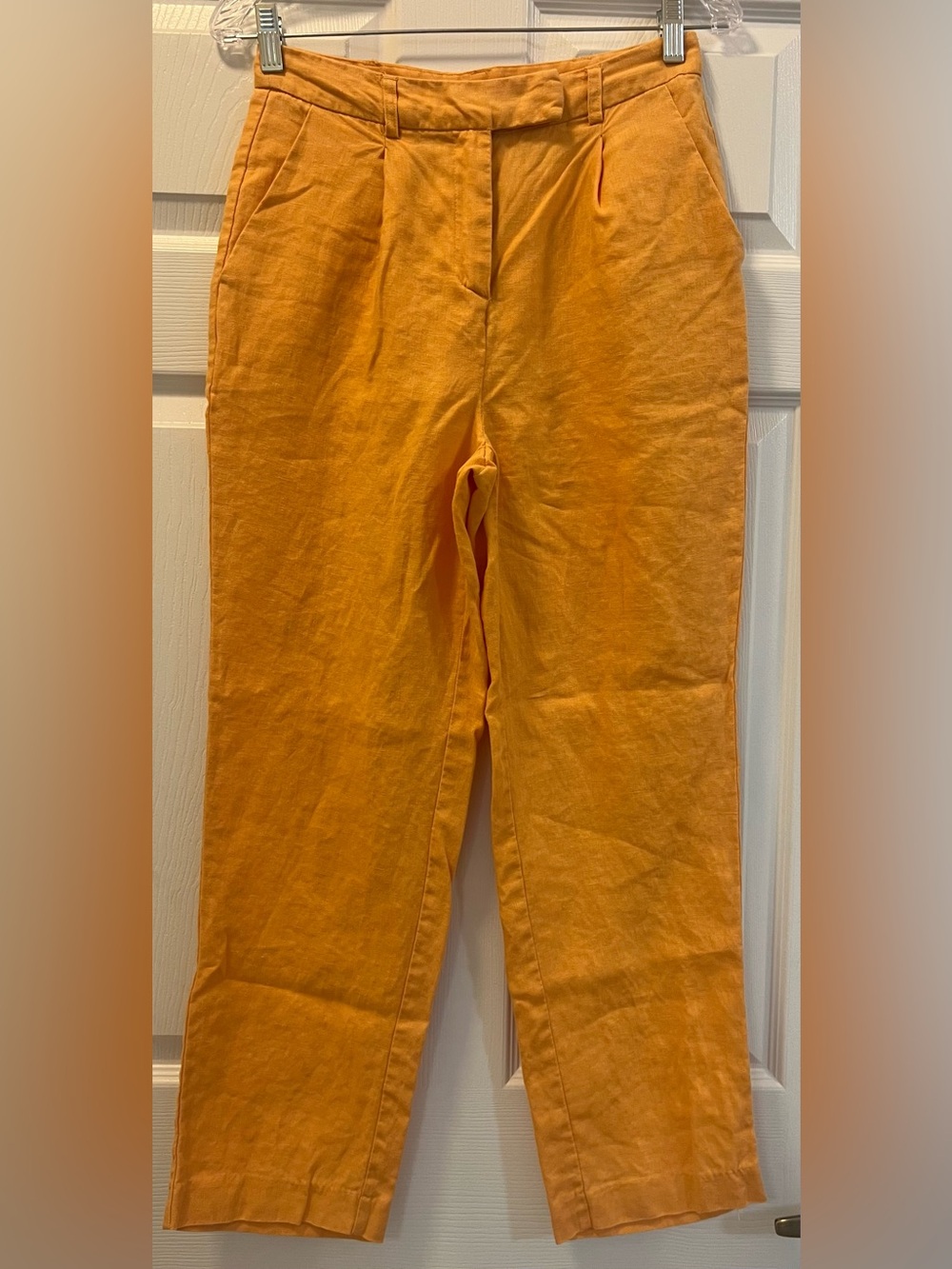 NA-KD Peach Lightweight Linen Pants.